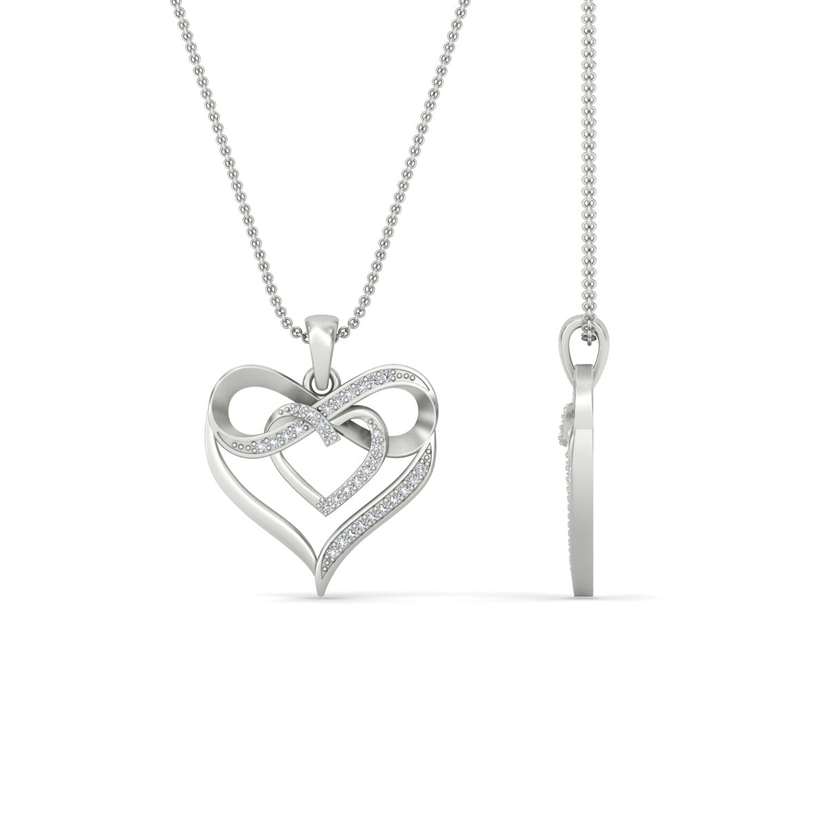 Infinity Heart Pendant Fascinating Diamonds