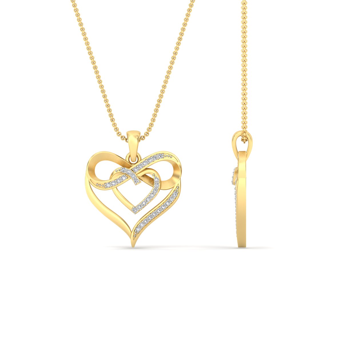 Infinity Heart Pendant Fascinating Diamonds