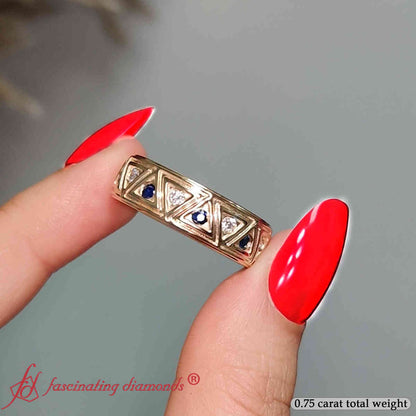 Inverse Triangle Band Fascinating Diamonds