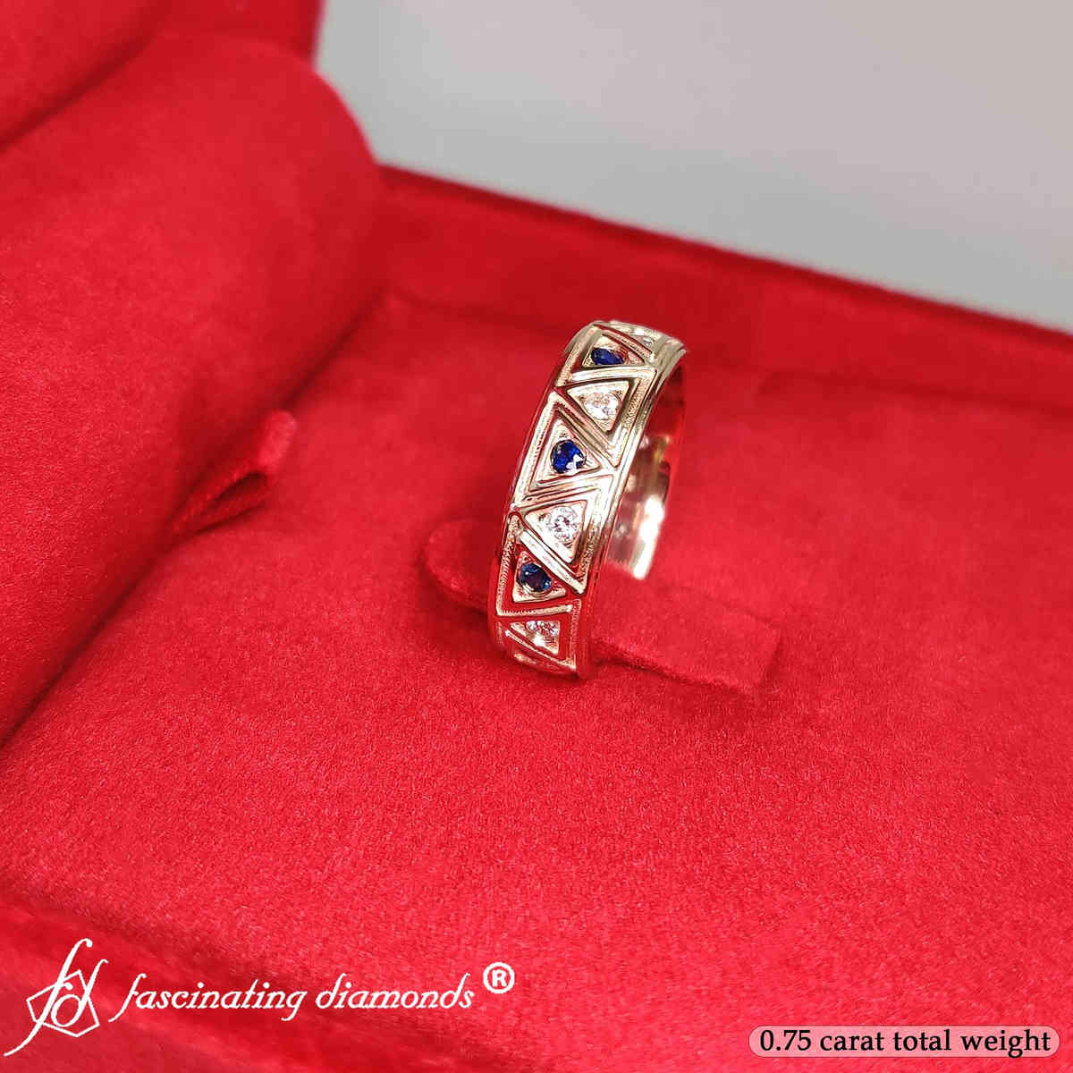 Inverse Triangle Band Fascinating Diamonds