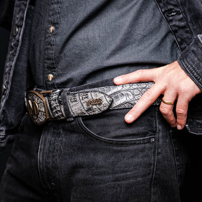 Iowa Belt Stone Gray Marco Di Milano