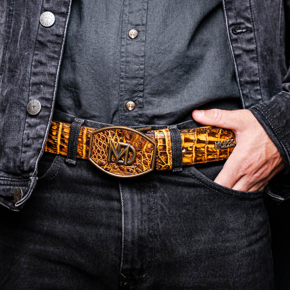Iowa Belt Mustard Brown Marco Di Milano