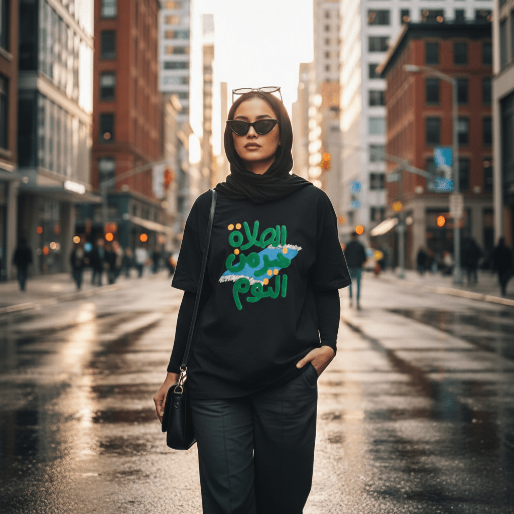 Islamic Style Artistic Design Short Sleeve T-Shirt Collection (MS182) Mariam's Collection