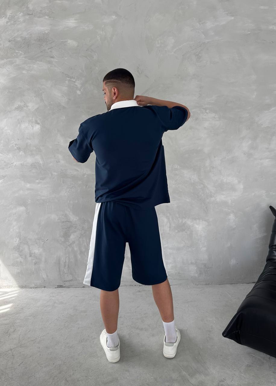 Italia Inspired Men's Polo & Shorts Set – Athletic Heritage with Bold National Style Withinblack