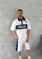 Italia Inspired Men's Polo & Shorts Set – Athletic Heritage with Bold National Style Withinblack