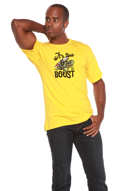 It`s time to BOOST Men's Bamboo Viscose/Organic Cotton Short Sleeve Graphic T-Shirt