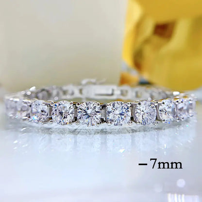 High Carbon Diamond Bracelet in 925 Silver