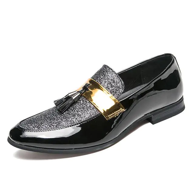 British Style Slip-On Pointed Toe Leather Shoes