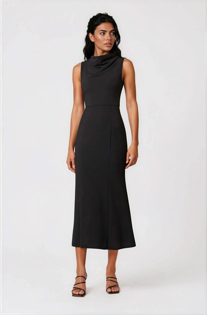 Jamie Midi Dress – Black XO, Tina