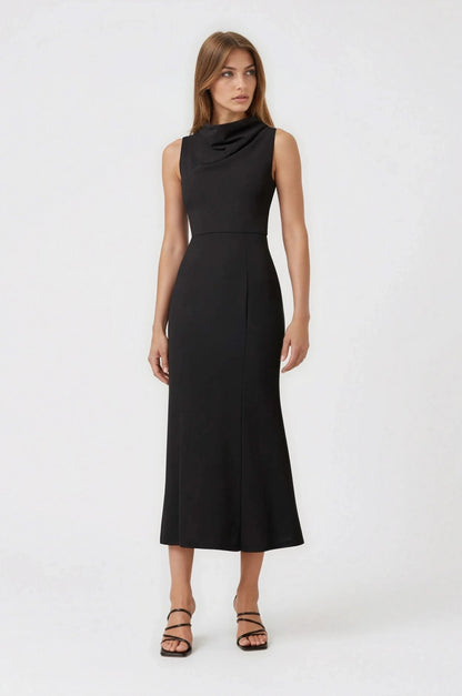 Jamie Midi Dress – Black XO, Tina