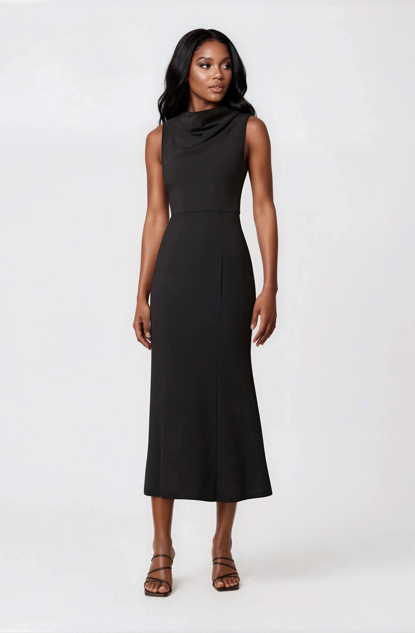Jamie Midi Dress – Black XO, Tina