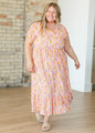 Jaydrien Floral Flutter Sleeve Midi Dress - FINAL SALE
