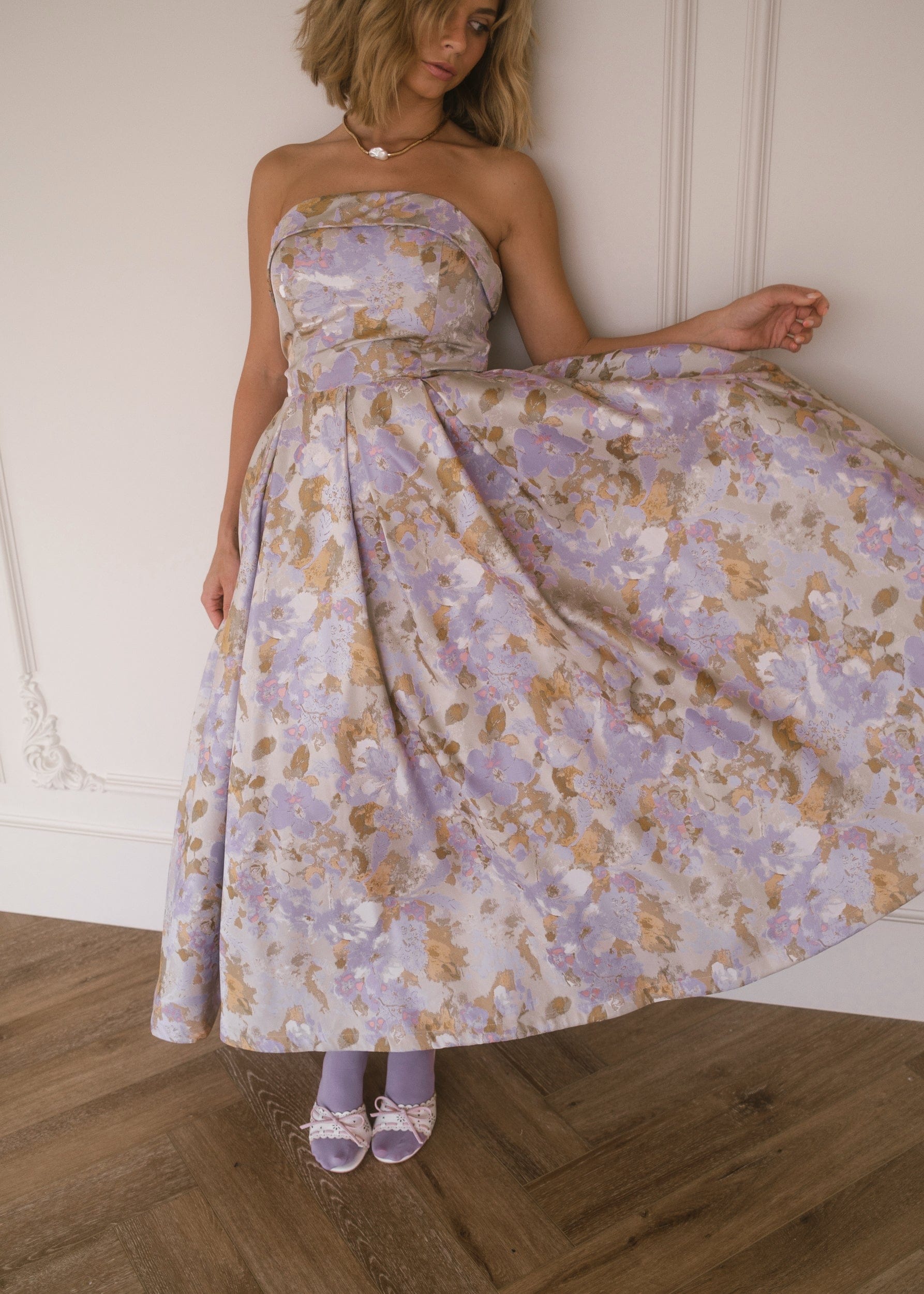 Anastelle Strapless Jacquard Dress JessaKae