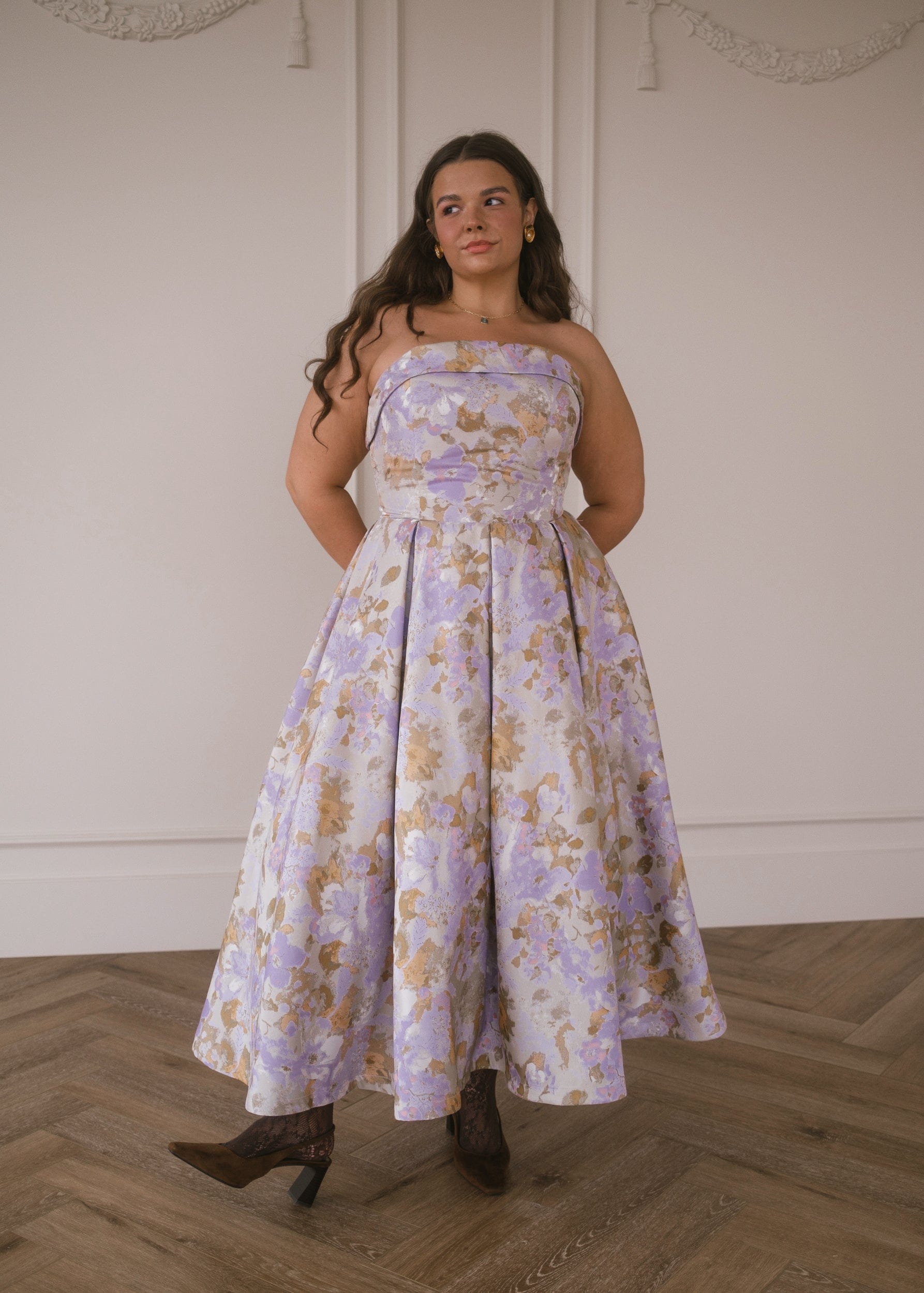 Anastelle Strapless Jacquard Dress JessaKae