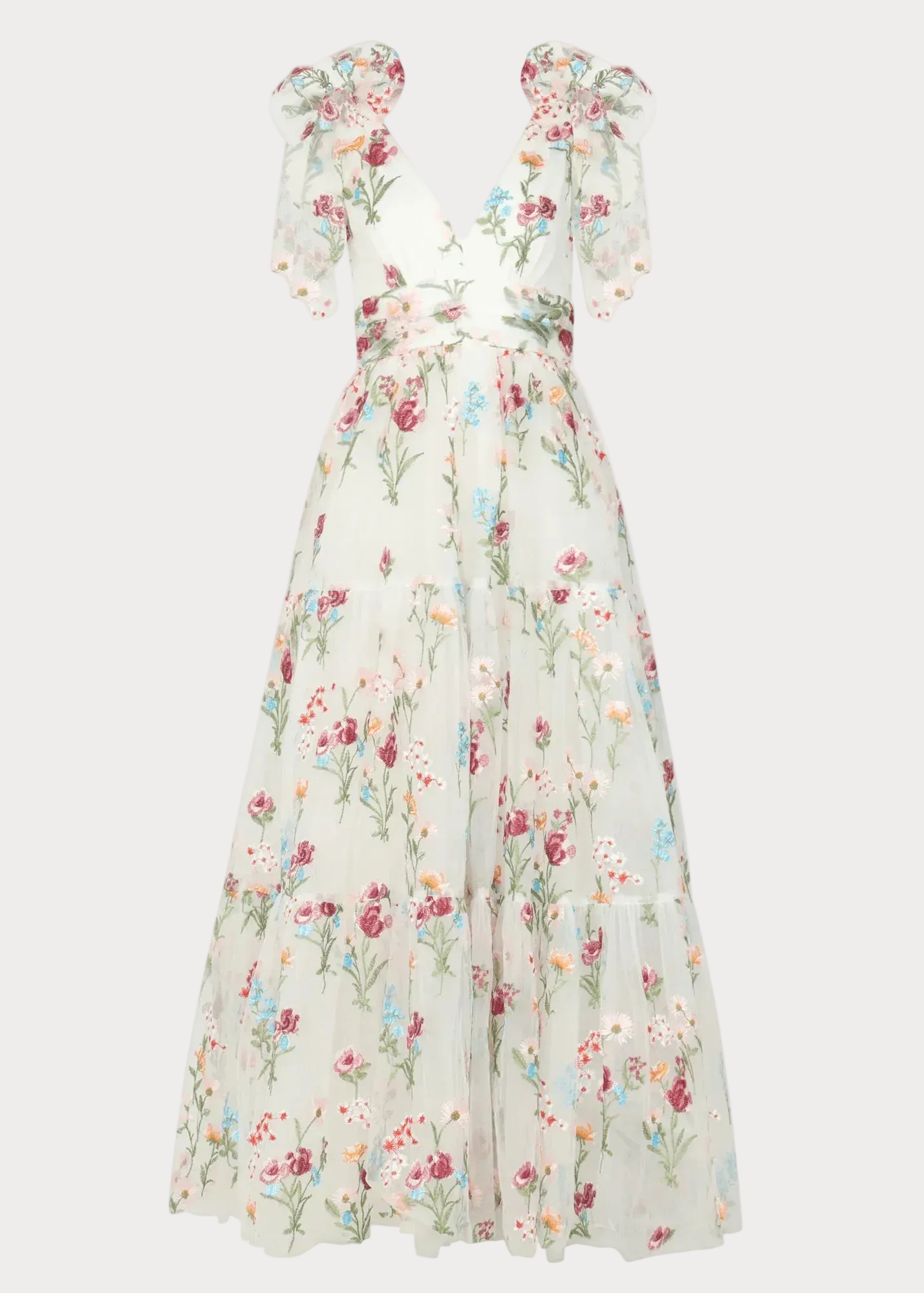 Margaret Floral Embroidered Maxi Wedding Dress JessaKae