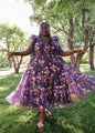 Margaret Floral Midi Dress Purple JessaKae