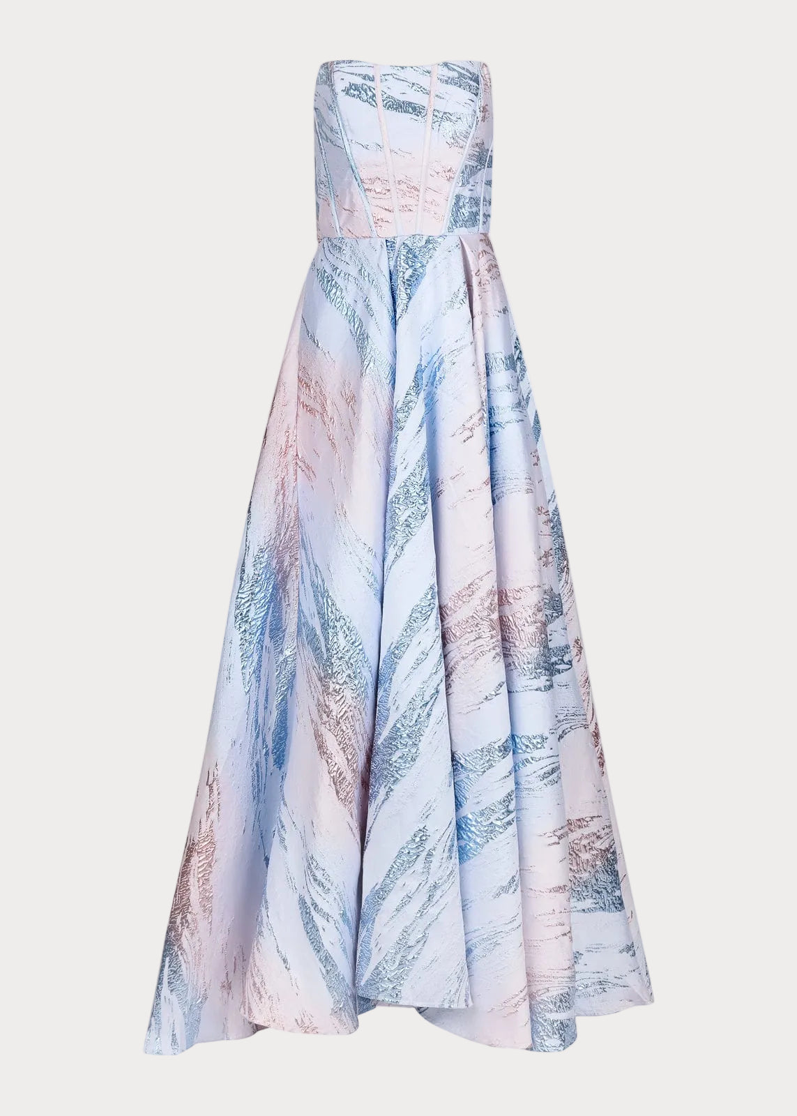 Nessa Metallic Dress - Blue JessaKae