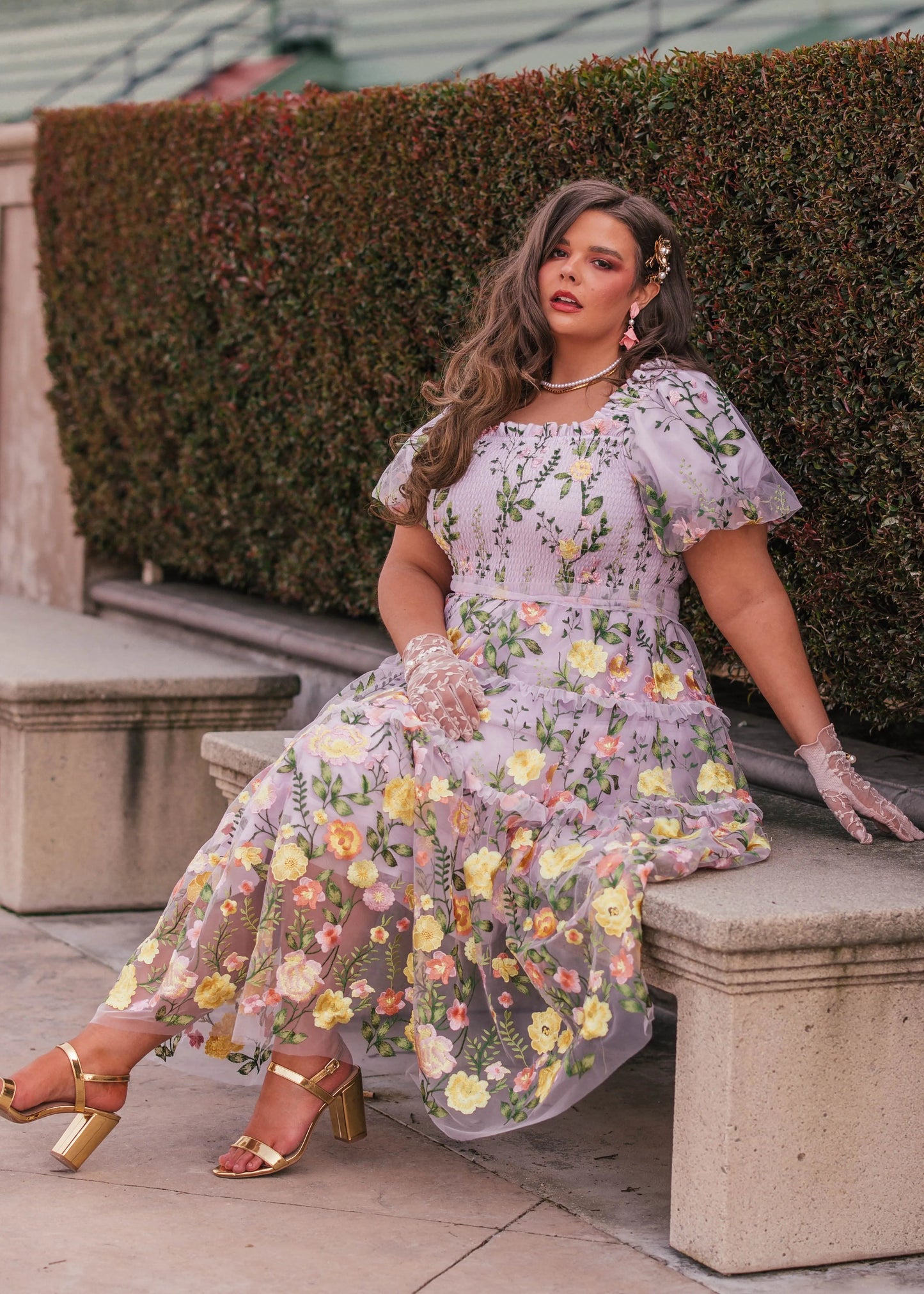 Rose Dress Midi - Lavender JessaKae