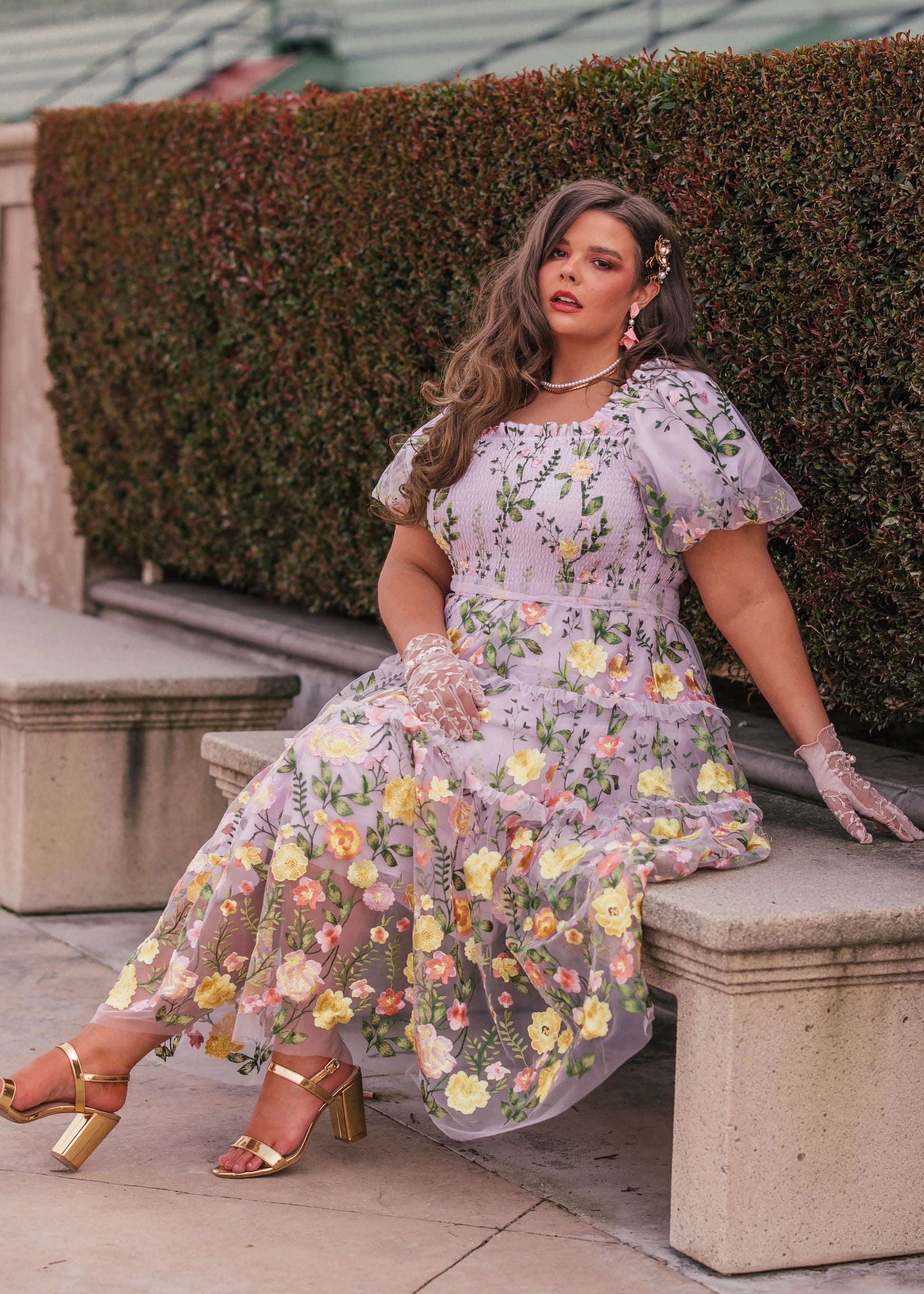 Rose Dress Midi - Lavender JessaKae