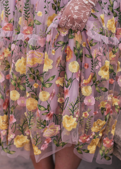Rose Dress Midi - Lavender JessaKae