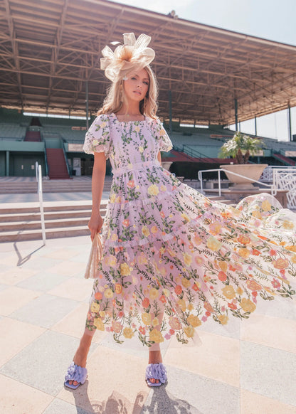 Rose Dress Midi - Lavender JessaKae