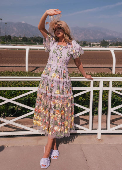 Rose Dress Midi - Lavender JessaKae