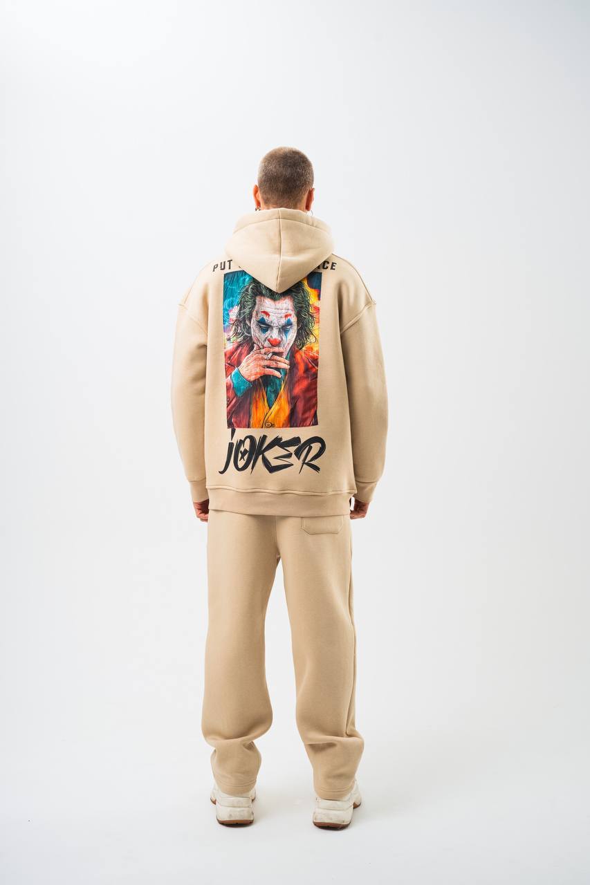 Oversize 'Joker' Graphic Hoodie - 'Put on a Happy Face' Streetwear Sweatshirt Withinblack