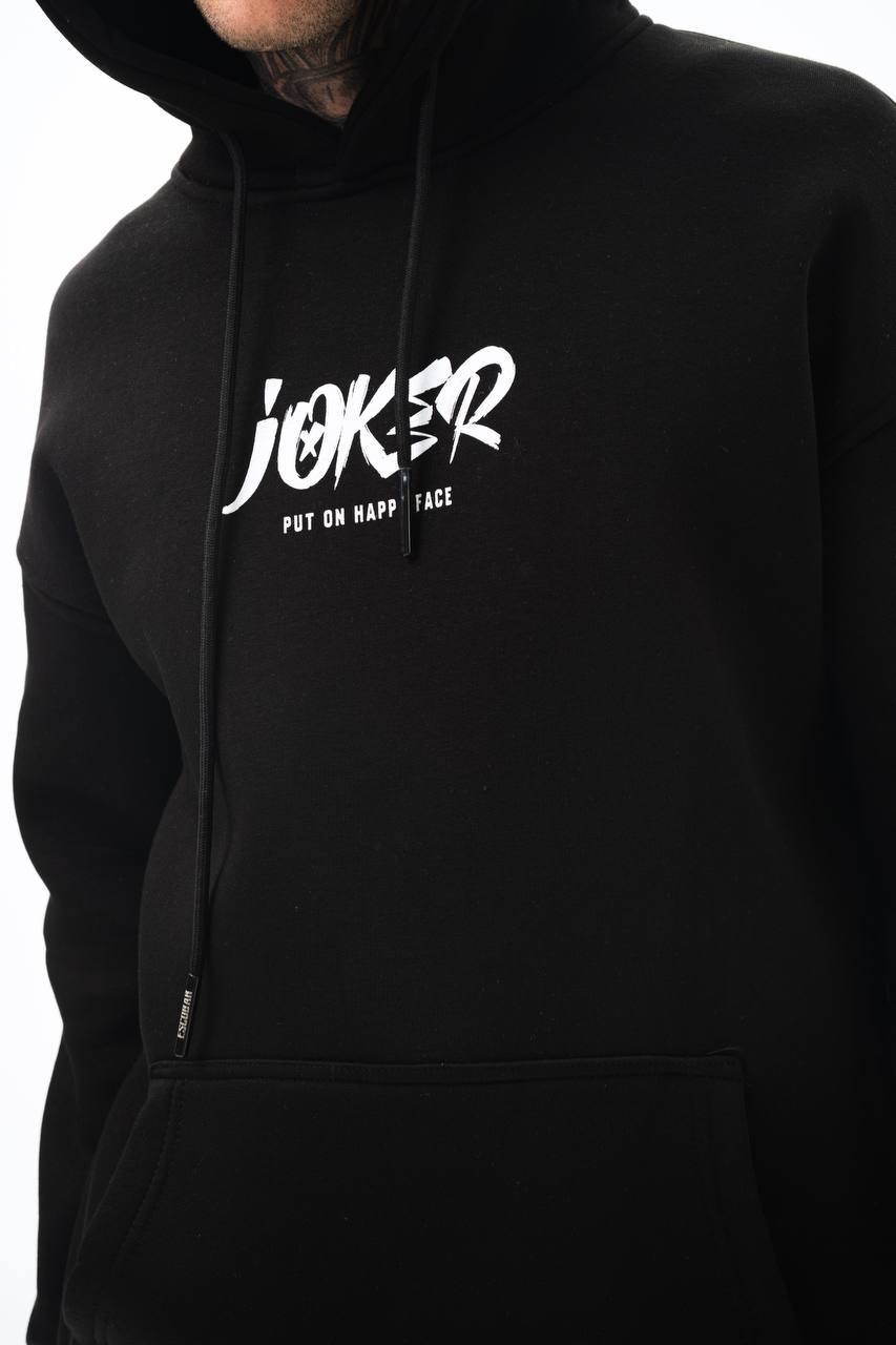 Oversize 'Joker' Graphic Hoodie - 'Put on a Happy Face' Streetwear Sweatshirt Withinblack
