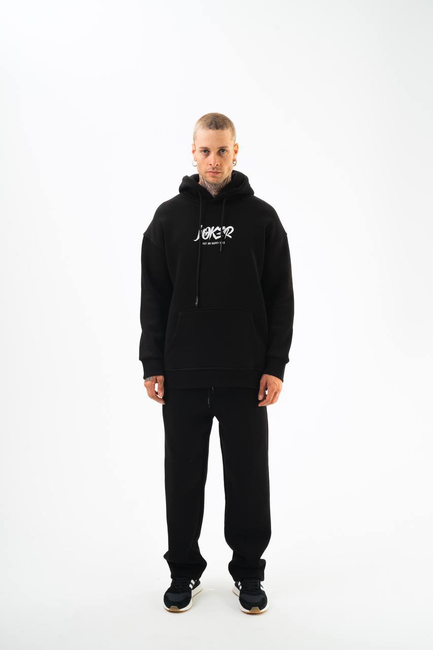 Oversize 'Joker' Graphic Hoodie - 'Put on a Happy Face' Streetwear Sweatshirt Withinblack