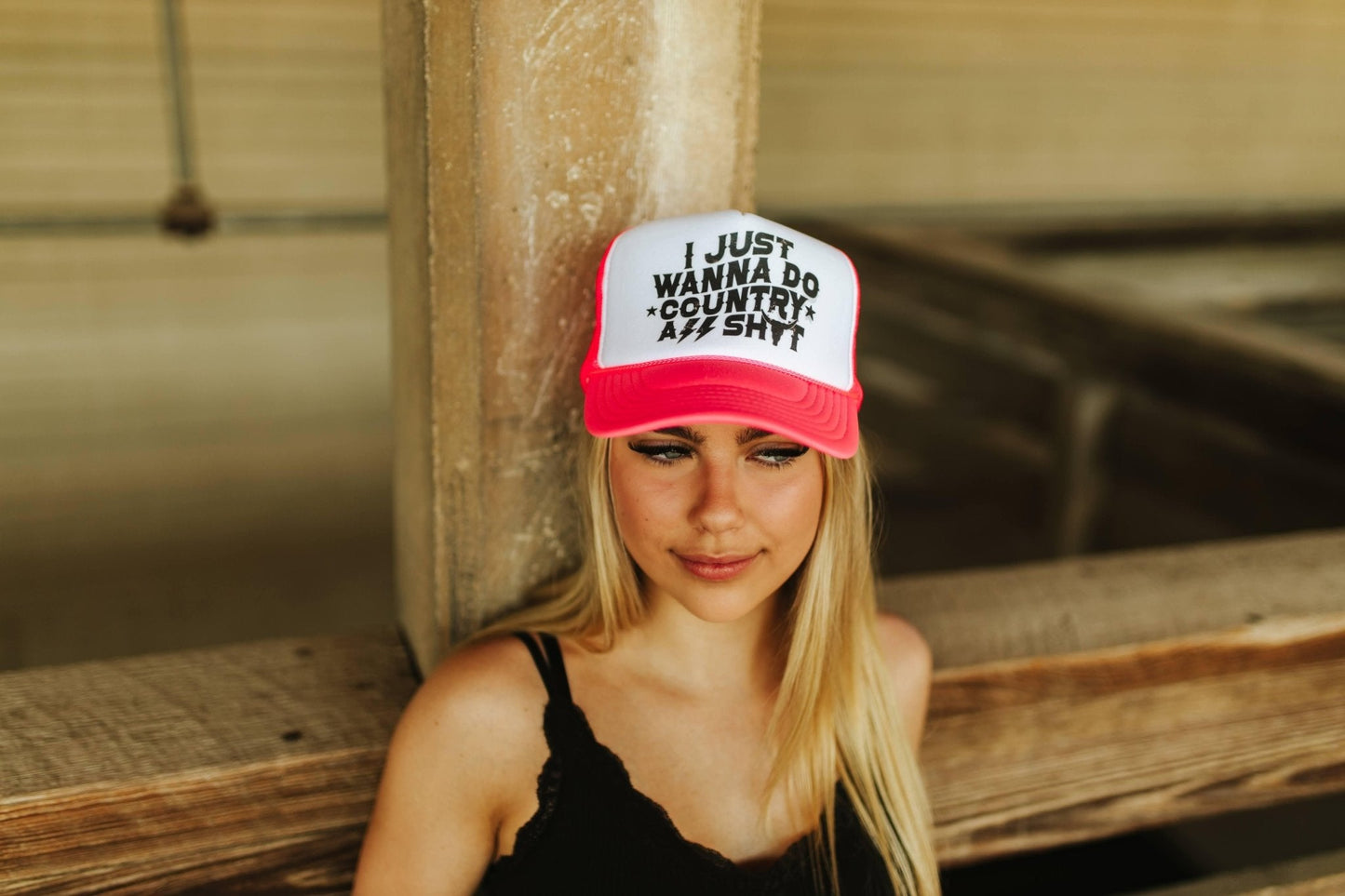 Just Wanna Do Country Ass Shit Trucker Hat Wild Junkie