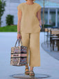 Plus Size Women's Summer Two-Piece Outfit Set