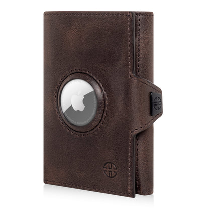 Toscana Leather Wallet - Airtag & Coin Holder Trusador