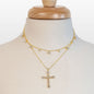 Keepsake - Moonstone Cross Necklace in Gold Urban-Equestrian