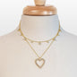 Keepsake - Moonstone Heart Necklace in Gold Urban-Equestrian