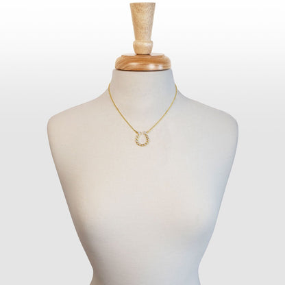 Keepsake - Moonstone Equestrian Horseshoe Necklace in Gold Urban-Equestrian