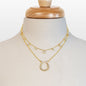 Keepsake - Moonstone Equestrian Horseshoe Necklace in Gold Urban-Equestrian