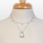 Keepsake - Moonstone Equestrian Riding Stirrup Necklace in Silver Urban-Equestrian