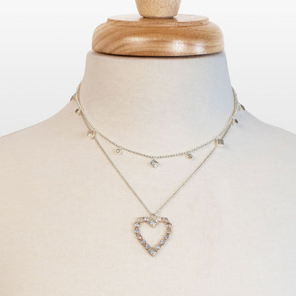 Keepsake - Moonstone Heart Necklace in Silver Urban-Equestrian