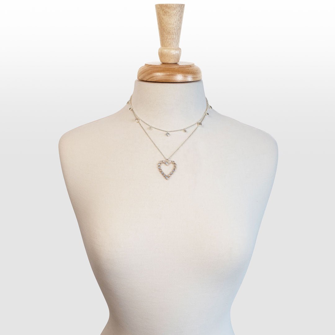 Keepsake - Moonstone Heart Necklace in Silver Urban-Equestrian