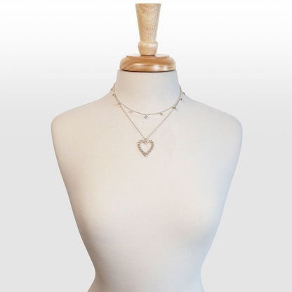 Keepsake - Moonstone Heart Necklace in Silver Urban-Equestrian