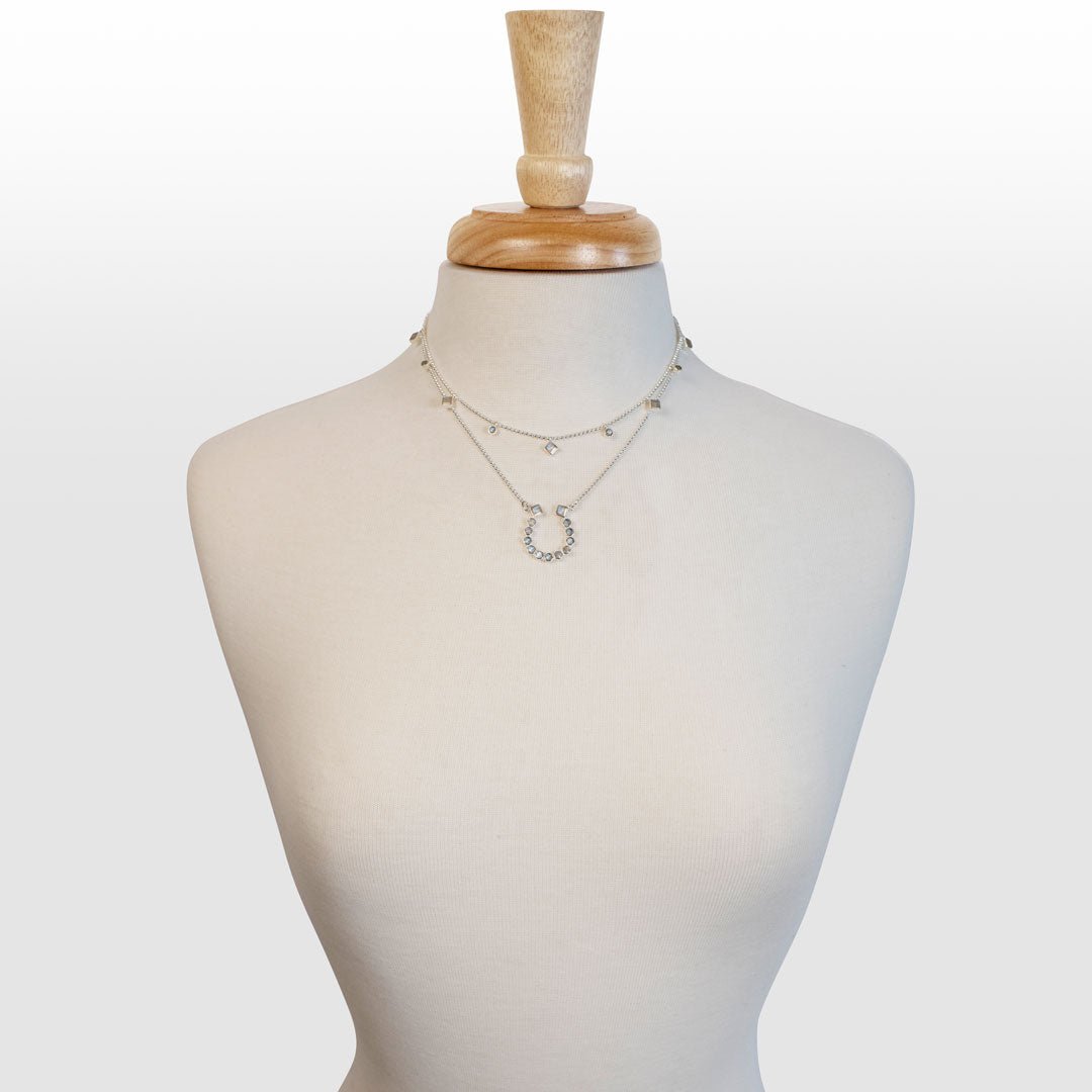 Keepsake - Moonstone Equestrian Horseshoe Necklace in Silver Urban-Equestrian