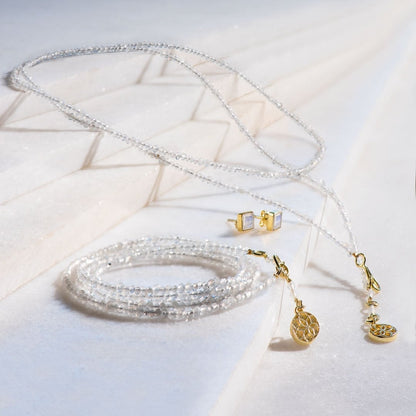 Keepsake - Moonstone Heart Necklace in Gold Urban-Equestrian