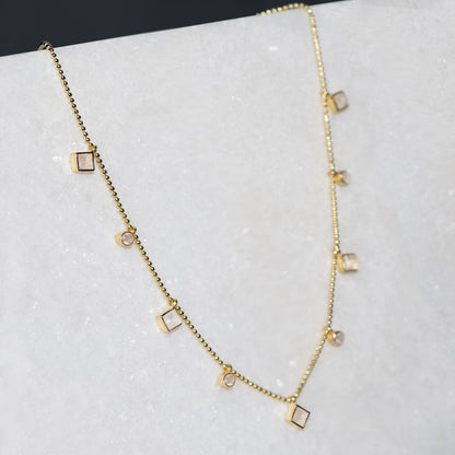 Keepsake - Moonstone Equestrian Horseshoe Necklace in Gold Urban-Equestrian