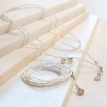 Keepsake - Moonstone Equestrian Horseshoe Necklace in Silver Urban-Equestrian