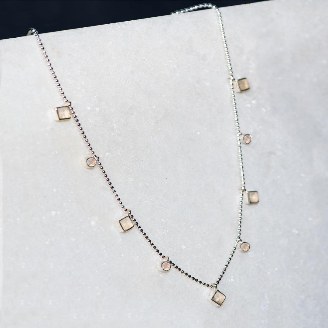 Keepsake - Moonstone Equestrian Horseshoe Necklace in Silver Urban-Equestrian