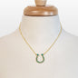 Keepsake - Turquoise Equestrian Horseshoe Necklace in Gold Urban-Equestrian