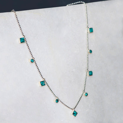Keepsake - Turquoise Cross Necklace in Silver Urban-Equestrian