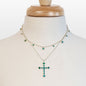 Keepsake - Turquoise Cross Necklace in Silver Urban-Equestrian