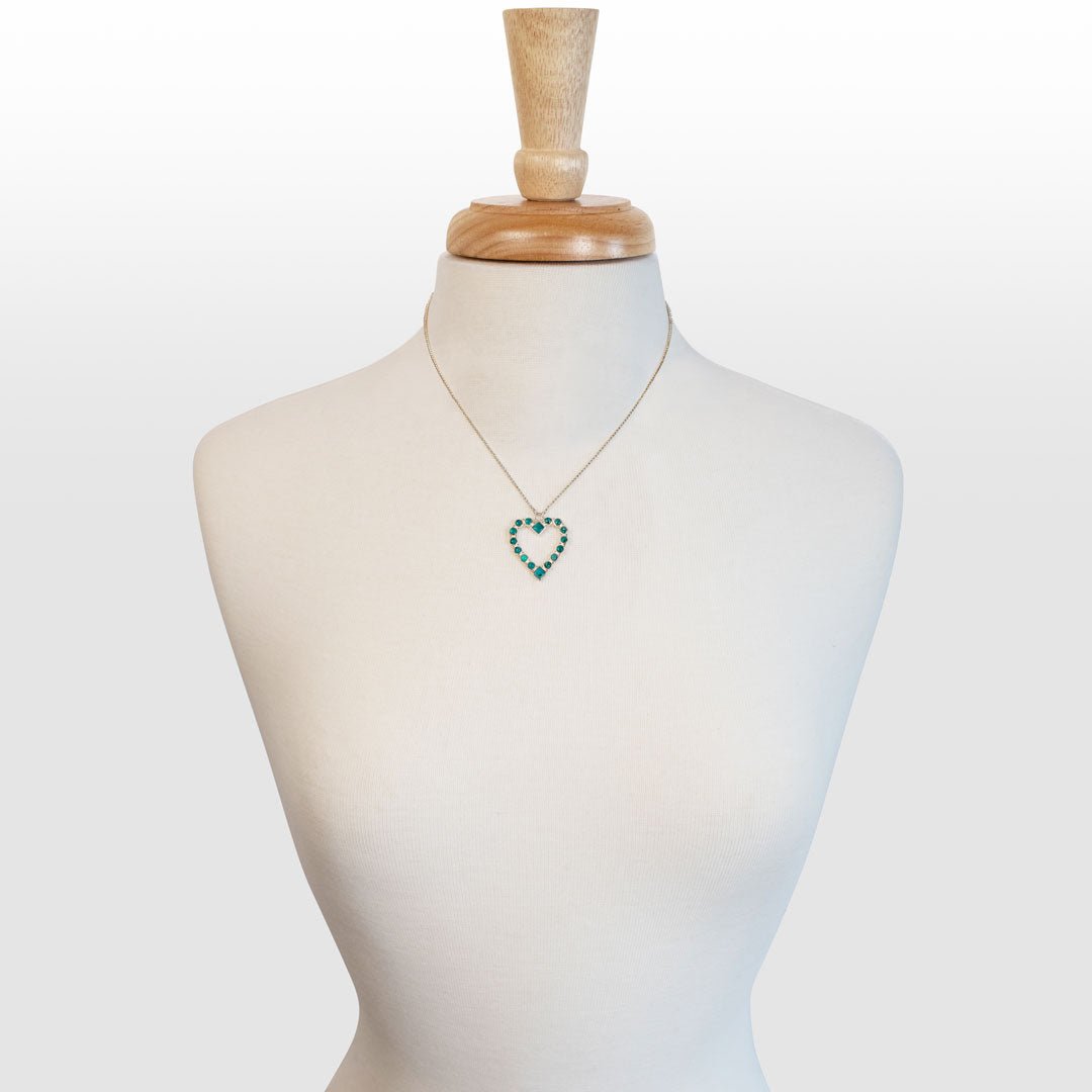 Keepsake - Turquoise Heart Necklace in Silver Urban-Equestrian