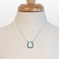 Keepsake - Turquoise Equestrian Horseshoe Necklace in Silver Urban-Equestrian